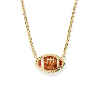 Kendra Scott for Target Enamel Football Pendant Necklace in Gold/Brown